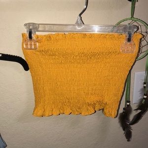 SHEIN yellow tube top